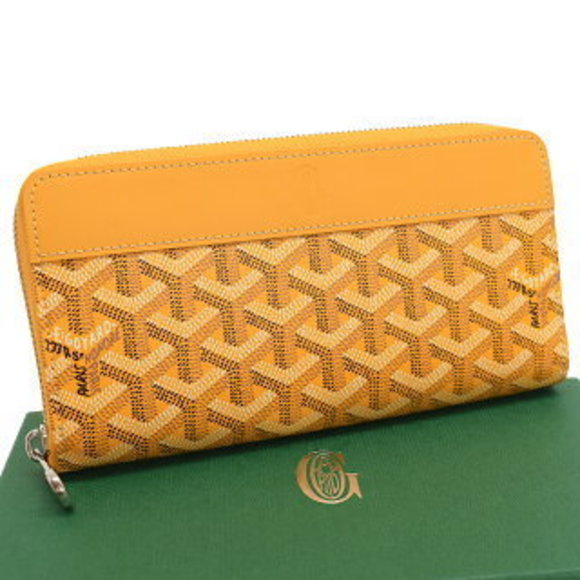 GOYARD Matignon GM APM Zip Yellow Wallet - Picture 1 of 8